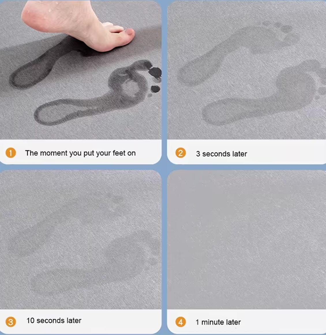 Premium Stone Bath Mat from CUTORA