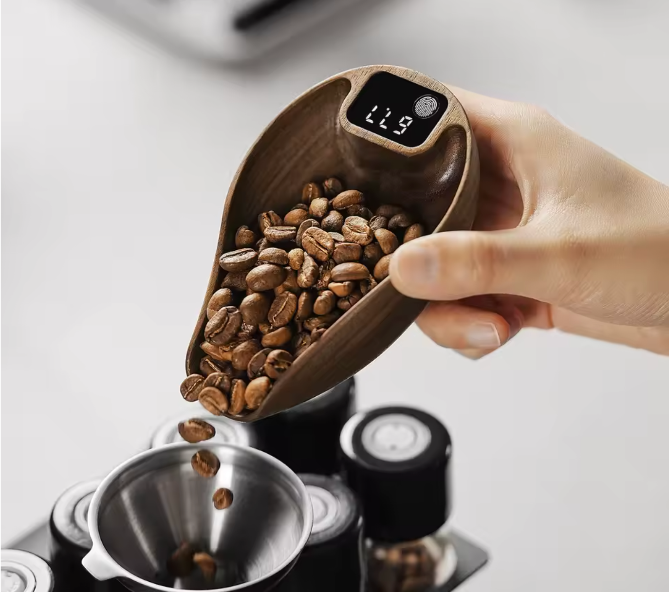 Premium Wooden Precision Coffee Scale from CUTORA